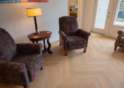 Munich Chevron in living room area